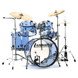 Ludwig Vistalite 1970s drum kit in Blue finish